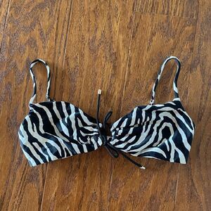Zebra bikini top